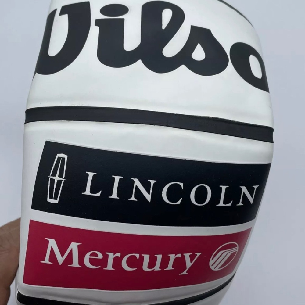 Wilson Basketball, Orange And White Lincoln Mercury Promotion.
